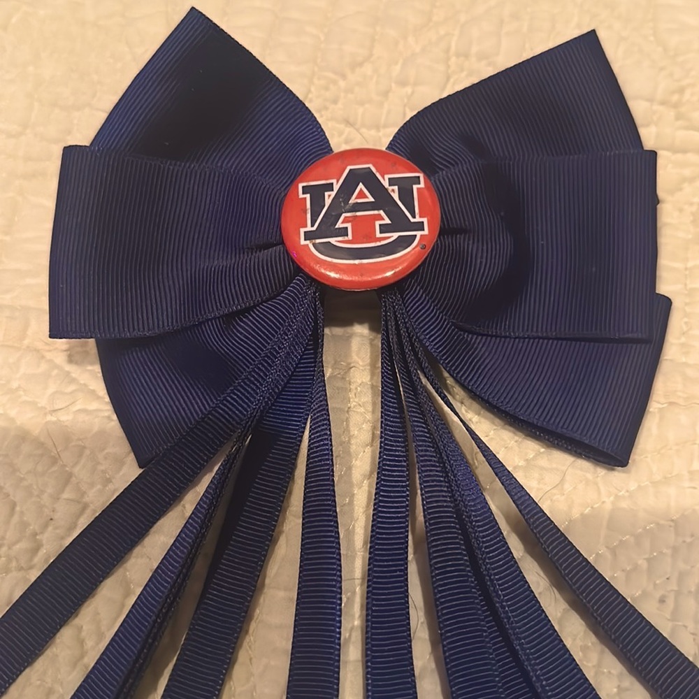 Girls Auburn Tigers Hairbow/ Ribbon/ Barrette